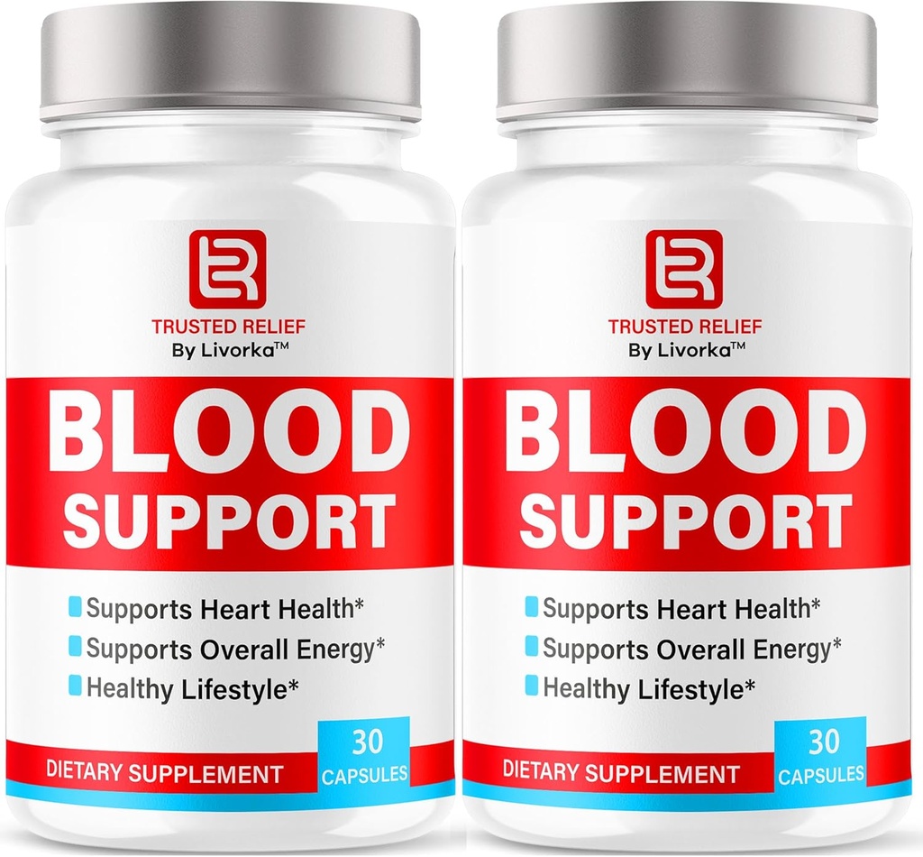 (2 Pack) Yardım Kan Destek Kapsüllerine Güvendi - Resmi TrustedRelief Blood Support Vitamin Pills, Natural Trusted Relief Advanced Premium Formula Wellness & Overal Health, 2 Ay Için 60 Capsules