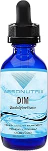 Absonutrix DIM (Diindolylmethane) 593 mg, 4 Oz Şişe, 200 Potent Servisler, Üçüncü Partili Test Edilmiş Drops, Quick Abxia, Gluten-Free, Third-Party Tested, GMP-Cerated, Non-GMO, Made in USA