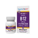 Üstün Kaynak NO Shot Advanced B-12 2,000 mcg B-6 / Folic Acid 600 mcg - Kadınlar ve Erkekler için Folic Asit - B Vitaminleri Tamam Destekler Enerji ve Hücre Sağlığı - 60 Sublingual Discrypt Tabletleri