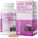 Bronson Saç, Skin & Nails with Biotin Ekstra Güçlü Vitamin Supplement for Women, 100 Capsules