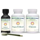 Dr Clark Store Intestine Support & Cleanse Kit - The Original Green Tincture from Black Walnut Hulls, Wormwood, and Cloves- Helps Place Perfect Intestinal Function