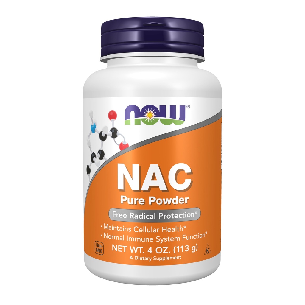 NOW Συμπληρώματα, NAC (N-Acetyl Cysteine) 600 mg καθαρή σκόνη, ελεύθερη ριζική προστασία *, κυτταρική υγεία *, λειτουργία ανοσοποιητικού συστήματος * 4-Ounce (113 g)