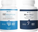 IBSolution and Men's Multivitamin Sche - All- Natural Supplement to Support Digestive Health, Gas, Bloating and Constipation, Immune System Support for Men - 60 Capsules, 2Pack