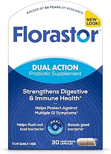 Florastor Probiotics for Digestive and Immune Health, 30 κάψουλες, Probiotics for Women & Men, Helps Flush Bad βακτηρίδια, Ενισχύει το καλό με Μοναδικό μας Saccharomyces Boulardii