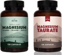 Doğal Rhythm Day & Night Sche - Triple Calm Magnezyum 150 mg, 120 Capsules + Magnezyum Taurate 750 mg (150 mg of Elemental Magnezyum) 120 Capsules