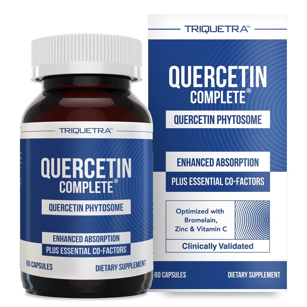 Quercetin Tamam® Quercetin Phytosome with 50X Higher Abors, Klinik olarak Proven & Patented Quercefit – En Etkili Quercetin Form – Bromelain, çinko & C (60 Capsules) ile gelişmiş