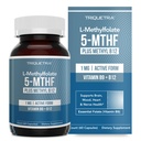 L Φολικό μεθύλιο 1000 mcg Plus Μεθύλιο B12 Συμπαράγοντας – Ενεργός 5-MTHF Form - Υποστηρίζει Mood, Methylation, Cognition – Εξαιρετικά βιοδιαθέσιμες Βιοενεργές Μορφές Βιταμίνης B9 & B12 (60 Κάψουλες – 60 Υπηρεσίες)