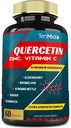 Quercetin Extract Capsules - Cool Elderberry, Bromelain, Ginger, Sting Nettle, Echinacea, Black Pepper ve More - 60 Capsules, 2 Ay Supply