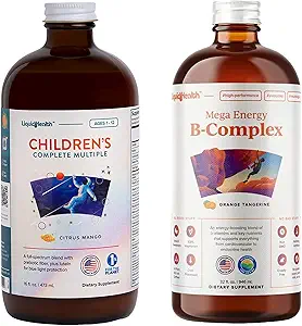 LIQUIDHEALTH Liquid Multivitamin for Kids Children and B Complex Liquid Super Energy Boost B Βιταμίνες Συμπληρώματα