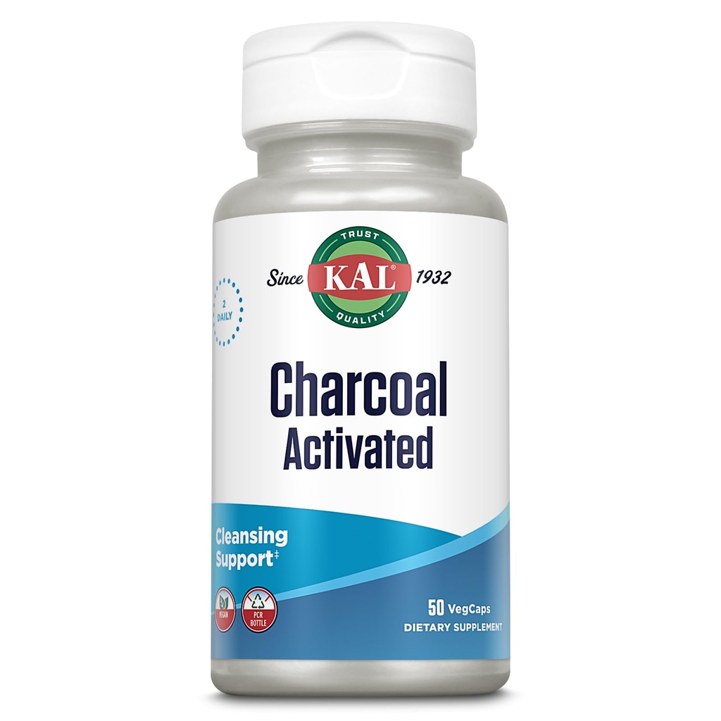 KAL Charcoal 280 mg - 50 Capsules