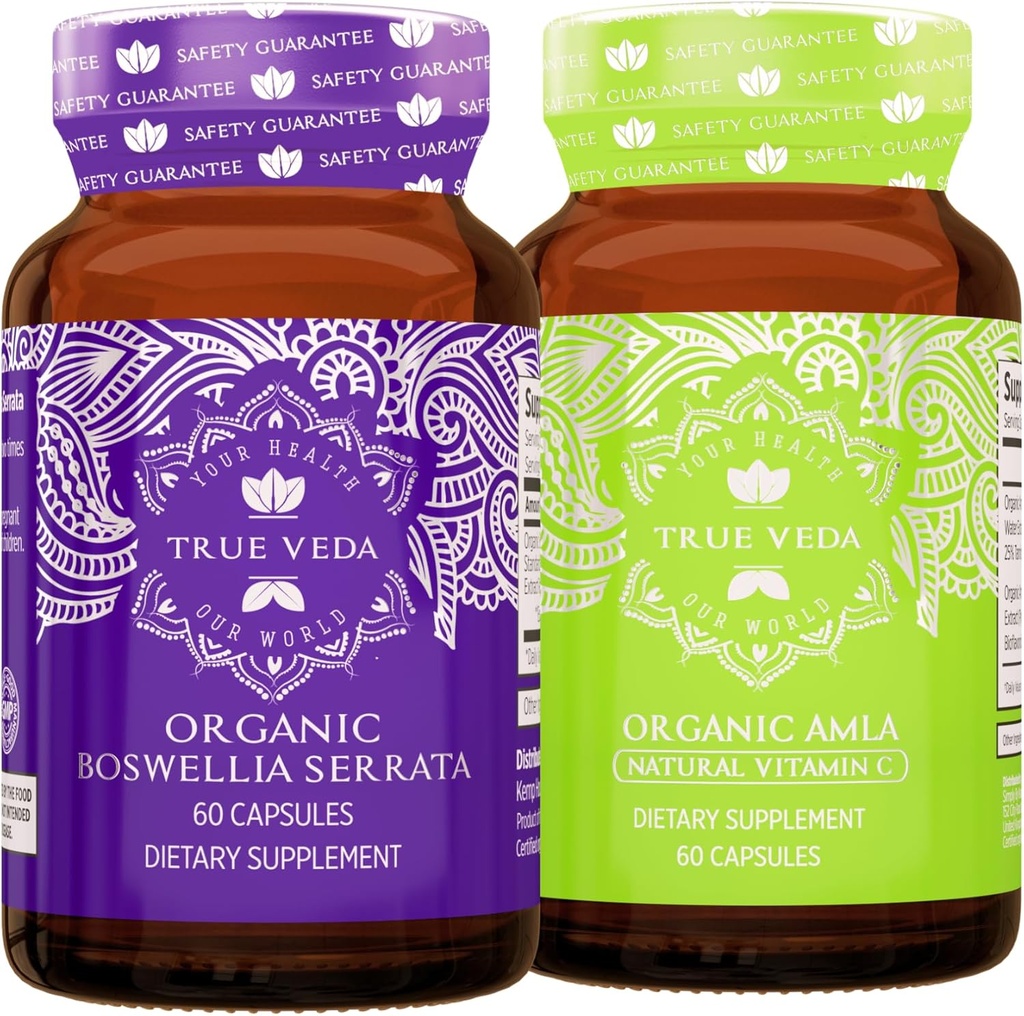 True Veda Active Sche USDA Organic | Multi-Award-Winning | Boswellia Serrata | Amla Capsules