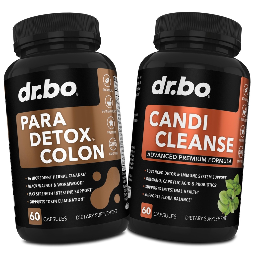 Kolon Cleanse Pills Body Detox & Candi Cleanse - Intestinal Guard Stomach & Oral Herbal Oregano & Caprylic Acid Probiyotik Kompleks Capsules, Herbal Wormwood Black Walnut Clove Women Men