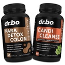 Kolon Cleanse Pills Body Detox & Candi Cleanse - Intestinal Guard Stomach & Oral Herbal Oregano & Caprylic Acid Probiyotik Kompleks Capsules, Herbal Wormwood Black Walnut Clove Women Men