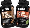Kolon Cleanse Pills Body Detox & Candi Cleanse - Intestinal Guard Stomach & Oral Herbal Oregano & Caprylic Acid Probiyotik Kompleks Capsules, Herbal Wormwood Black Walnut Clove Women Men