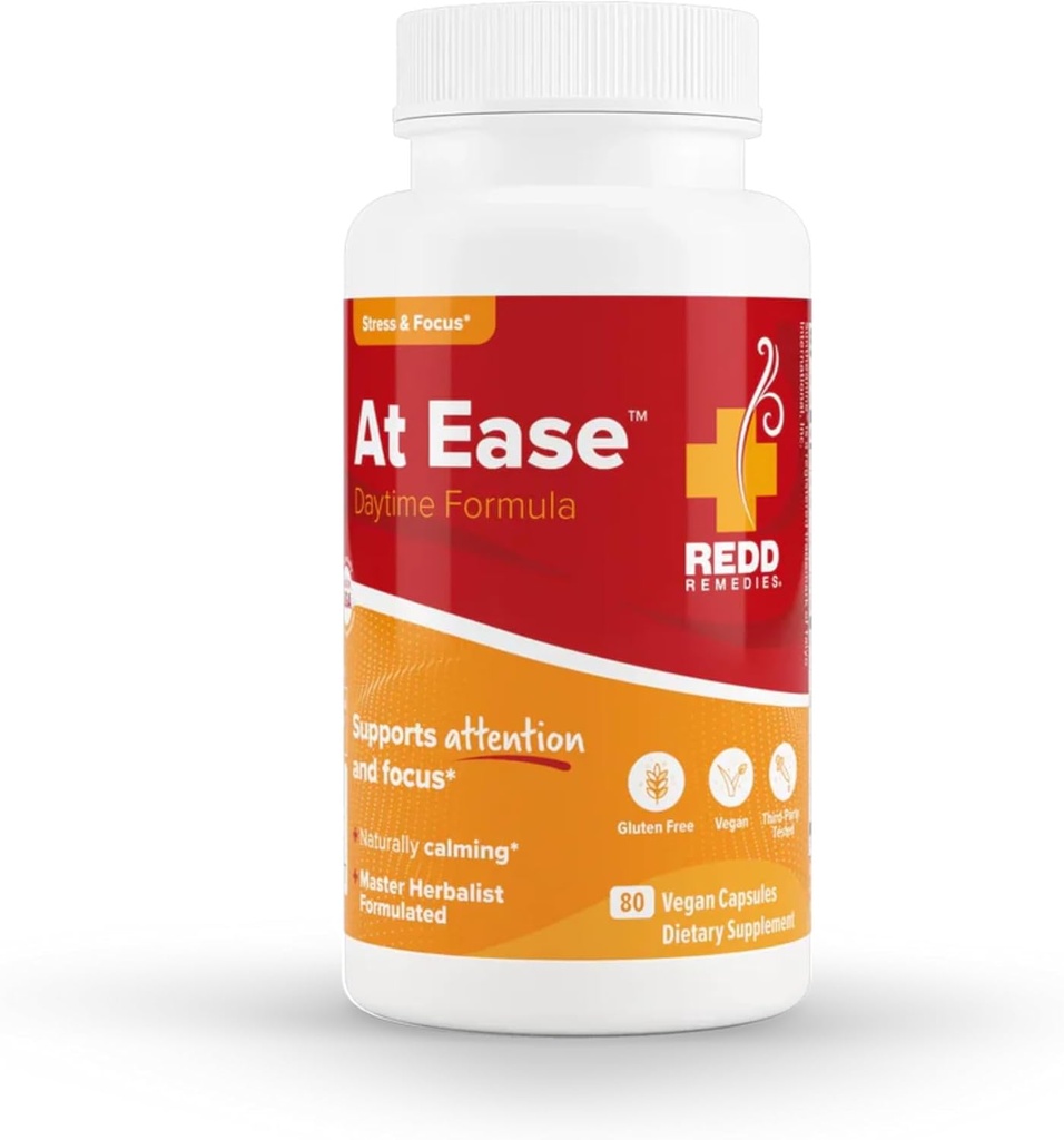 Redd Remedies, Ease, Destekler Rahatlama ve Stres Direnişi, 80 Vegan Capsules
