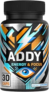 Addy Energy - Focus & Energy Supplement - Brain ATM - Adderall Alternative - Focus, Art Verimlilik - Temiz Enerji - Sharp Focus - 30 Day Supply - 30 Day Supply