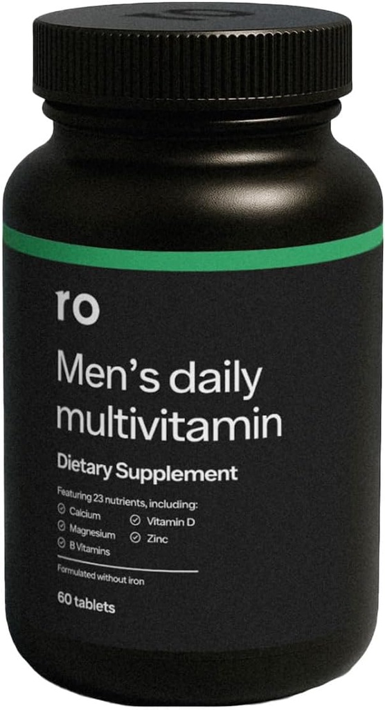 Erkekler için Günlük Multivitamin | Fiziksel Aktivite Destekler, Beyin + Kalp Sağlığı ve Immune System with 23 Key Nutrients Including, Magnezyum, ve çinko | 30 Günlük Supply (60 Tablet)