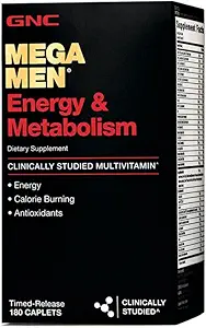 GNC Mega Men Energy & Metabolism Multivitamin | Artan Enerji ve Calorie Yan | 180 Kont