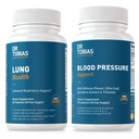 Dr. Tobias Lung Health & Blood Pressure Support Supplements, Lung Cleanse & Detox, Υποστηρίζει την κανονική Κυκλοφορική Υγεία με Βιταμίνη C, B6, B12, Nicin, Folate
