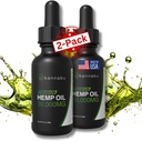 Premium Hemp Oil | Complete Source of Omega 3 6 9 Fatty Acids, Essential Amino Acids & Antioxidants | Hemp Seeds | Vegan Gluten Free Kosher Non GMO (1 Fl Oz - Pack of 2)