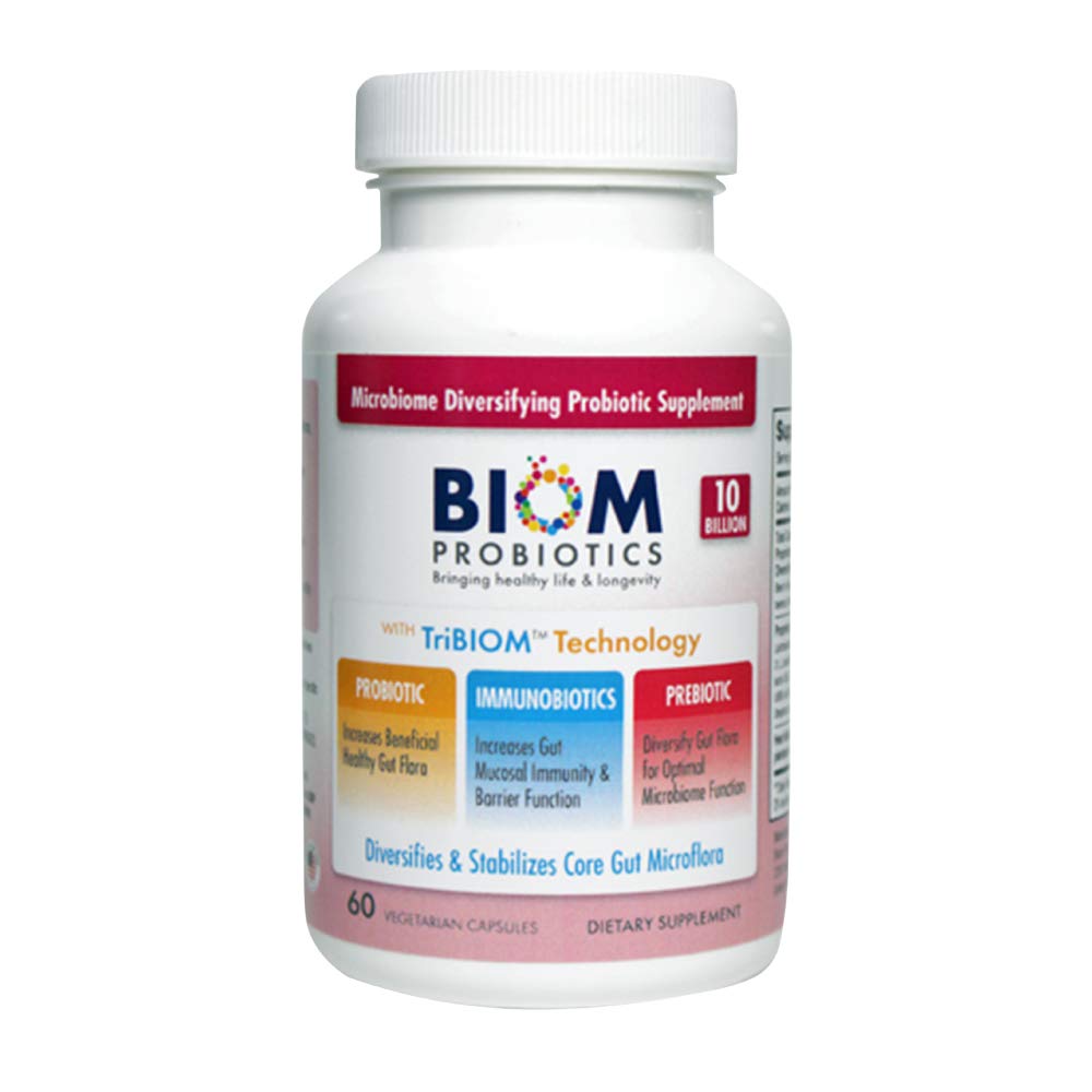 Biom Probiyotiks 3-in-1 Formula (Cold Shipped) 10 Milyar Flora Probiyotiks, Prebiyotikler ve Immunobiyotikler için Sağlıklı Yaşam ve Longevity - Diversing Gut Microflora and Microbiome - for Men & Women