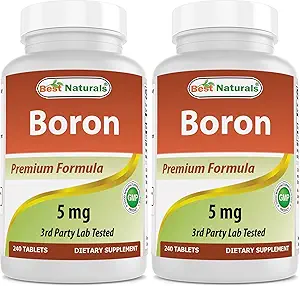 En İyi Doğallar Boron Supplements 5 mg 240 Tabletler (240 Kont)