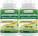 Best Naturals Ashwagandha Extract 500 Mg 120 κάψουλες (πακέτο του 2)