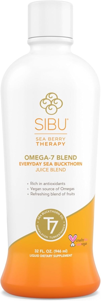 sibu Mix Sea Buckthorn Meyvesi - Omega 7 Sea Buckthorn Purée Karma Sağlıklı Meyve Suyu - Potent Omega 7 Supplement, 32 Ounces