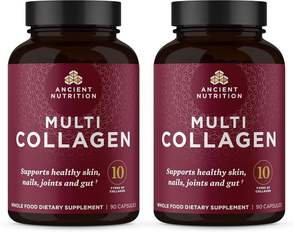 Eski Beslenme Collagen Capsule Capsules Supplement, Hydrolyzed Collagen Pills for Women & Men, Supports Health Skin & Nails, Gut Health & Ortak Destek, Equi-Wrapped 90 Sche (2 Pack)