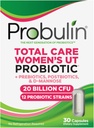 Probulin Total Care Γυναικείο ουροποιητικό = Πρεβιοτικά + Προβιοτικά + Μεταβιοτικά για την υποστήριξη ενός Υγιούς Κολπικού Μικροβιώματος - 20 Δισεκατομμύρια CFU - 12 Στεφάνες - 30 Κάψουλες Vegan