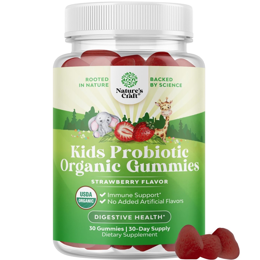 Immune ATM Kids Probiyotik Gummies - Bacillus Subtilis Probiyotik for Kids Upset Stomach Body Cleanse Immune Boost and Colon Detox - Constipation Relief and Digestive Health Vitamins Gummy