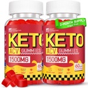 Keto ACV Gummies - 1500MG ACV Hua Gummies for Women Men - Apple Cider Vinegar with Mother, Probiyotiks, Vitamins B6 B12 for Gut Digestion - Vegan & Non-GMO, 2 Pack
