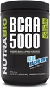 NutraBio BCAA 5000 Toz - Vegan BCAA'lar - Destekler Lean Kas Büyüme, Kurtarma, Endurance - 60 Hizmet - Blue Raspberry