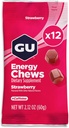 GU Energy Chews, Strawberry Energy Gummies with Electrolytes, Vegan, Gluten-Free, Kosher, 20 mg of Caffeine, and Dairy-Free On-Go Energy for Any Workout, 12 Çanta (24 Hizmet)