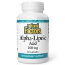 Natural Factors Alpha-lipoic Acid 100mg Capsules, 60-Count