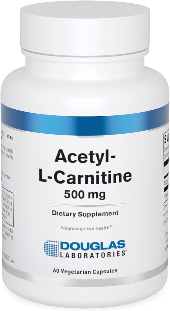 Douglas Laboratories Acetyl L-Carnitine 500 mg | Normal Ağlama Süreci sırasında Beyin ve Sinir Fonksiyonlarını Destekler* | 60 Capsules
