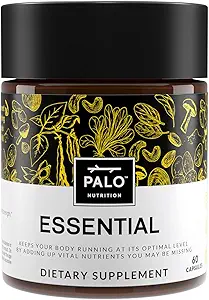 PALO Essential+ Adult One Καθημερινή Τελετουργική Πολυβιταμίνη με Βιταμίνες D3, K2 (ως MK7), B12, E, Folate, Ορυκτά Βόριο και Μαγνήσιο και Περισσότερα (60 Κάψουλες, 2 Μήνες Προμήθεια)