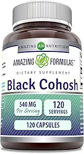 Amazing Formulas Black Cohosh Supplement | 540 Mg per Serving | Capsules | Non-GMO | Gluten-Free | Made in USA (1 Pack | 120 Count)