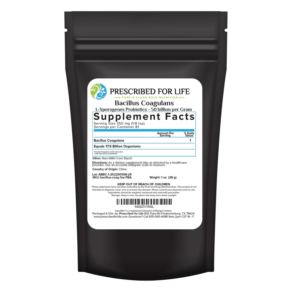 Life Bacillus Coagulans Toz, Lactobacillus Supplement for Gut Health Support, Sıcaklık ve Raf Stable Probiyotiks, L. Sporogenes (50 Milyar/Gram) (1oz / 28g)