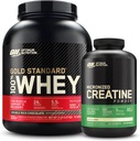En İyi Beslenme 100% Altın Standart Whey Protein Tozu: Çift Zengin Çikolata (5 Pound) Micronizedt Kretan Monohidrat Tozu, Unflavored (120 Hizmet) - Sche Pack Pack Pack Pack