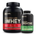 En İyi Beslenme 100% Altın Standart Whey Protein Tozu: Çift Zengin Çikolata (5 Pound) Micronizedt Kretan Monohidrat Tozu, Unflavored (120 Hizmet) - Sche Pack Pack Pack Pack