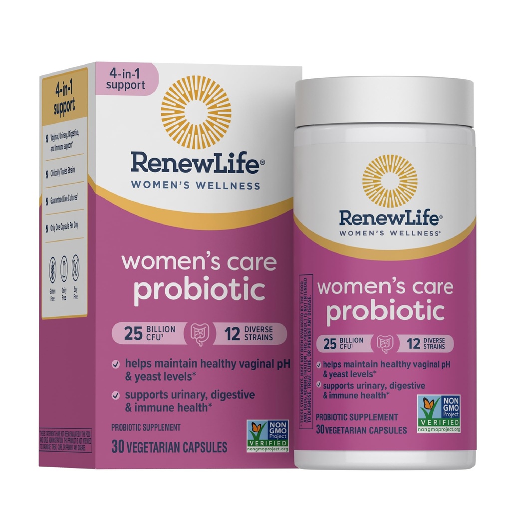 Yeni Yaşam Kadın Probiyotik Capsules, Kadınlar için pH Dengesini Destekliyor, Vaginal, Urinary, Digestive and Immune Health, L. Rhamnosus GG, Dairy, Soy ve Gluten-Free, 25 Milyar CFU - 30 Ct