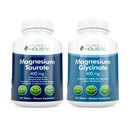 Magnezyum Taurate 400 mg + Magnezyum Glycinate 400 mg - Yüksek Absorpsiyon & Highly Bio available - Vegan Sche - 270 + 270 Tabletler