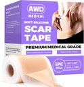 C Bölüm için Cerrahi Sesleri için DWD Silikon Ses Bantları - Cerrahiden Sonra Silikon Skin Patchs (1.6) x 60” Sert Roll)