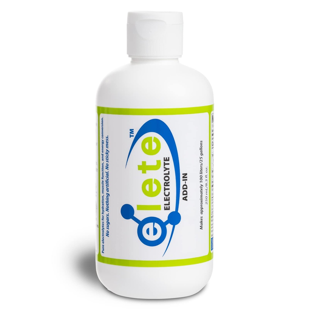 Elete Electrolyte Add-in Hydration Drops | Sodyum, Pyum & Trace Minerals | Unflavored, All Natural | Leg and Muscle Cramp Relief | Any Drink into a Sports Drink, 8.3oz