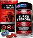 Erkekler için Turkesterone Supplement - Organik Turkesterone Supplement for Muscle growth w/Fadogia Agrestis Pterostilbene | Kompleksi Turkesterone Toz | 120 Turkestrone Vegan Capsules 1 Pack