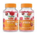 Lifeable Biotin Kids + Prebiyotik Fiber Kids, Gummies Sche - Great Tasting, Vitamin Supplement, Gluten Free, GMO Free, Chewable Gummy