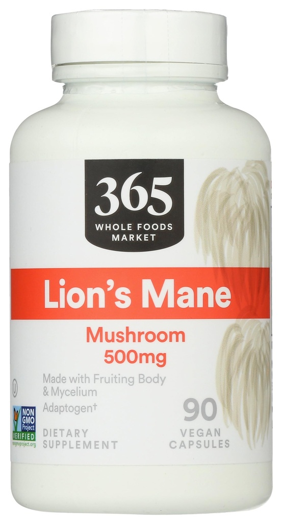 365 by Whole Foods Market, Lion's Mane Mushroom 50006, Vegan, 90 Count