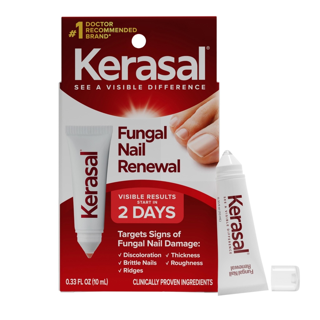Kerasal Nail Renewal, Restorative Nail Repair for Damaged Nails, 0.33 fl oz (Packaging May Vary)