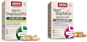 Jarrow Formulas Probiyotiks Sche with Jarro-Dofilius EPS 10 Milyar CFU 120 Caps and Fem-Dofilius Advanced 10 Milyar CFU 30 Caps
